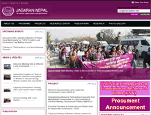 Tablet Screenshot of jagarannepal.org